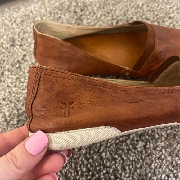 Frye MELANIE SLIP ON sneaker Cognac size 9 leather - Picture 9 of 14